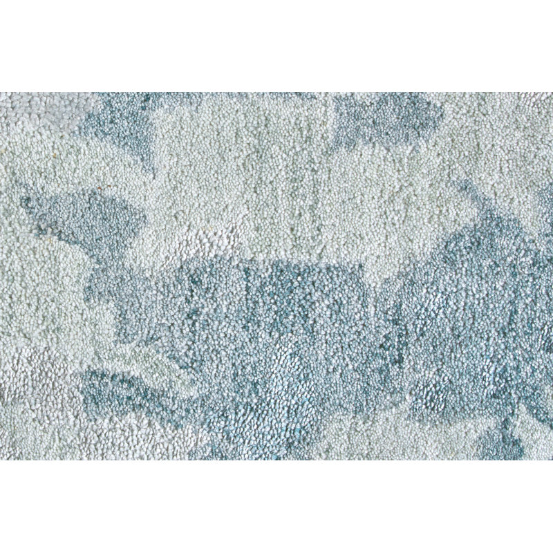 Tapis bleu touffeté à la main Mcmurtry, Rectangle 3 pi 6 po x 5 pi 6 po