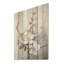 Minimalisme, fleur de pommier blanc I - Art mural en bois sur bois de pin naturel-830953869