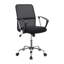 Chaise de bureau pivotante noire avec roulettes