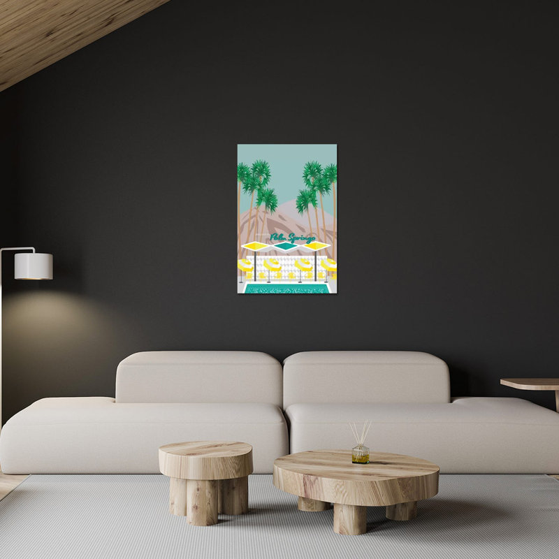 Palm Springs Pool - impression sans cadre, H 24 po x l 16 po x P 0,25 po