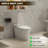 PineLn Heated Seat Dual Flush Smart Toilet With Night Light, Foot Sensor/Blackout Flush, Pre-wet Function