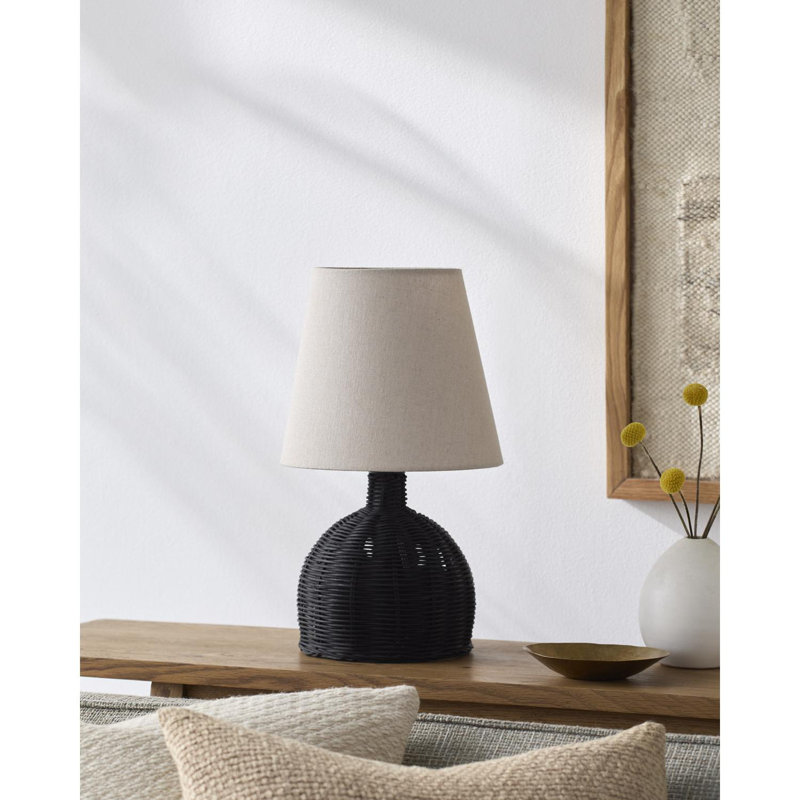 Lampe de table Bhaven, Noir, noir, noir, noir