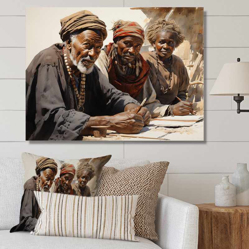 «African Legacy I» sur toile, H 30 po x l 40 po x P 1,5 po, Toile tendue