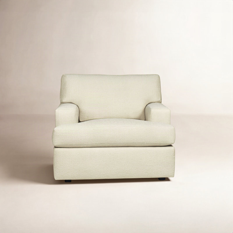 Fauteuil d'appoint Cleo, Tissu performance bouclé Davis Pearl
