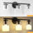 Renley 3 - Light 24"W Dimmable Metal Modern Bathroom Vanity Light with Frosted Glass-689474434