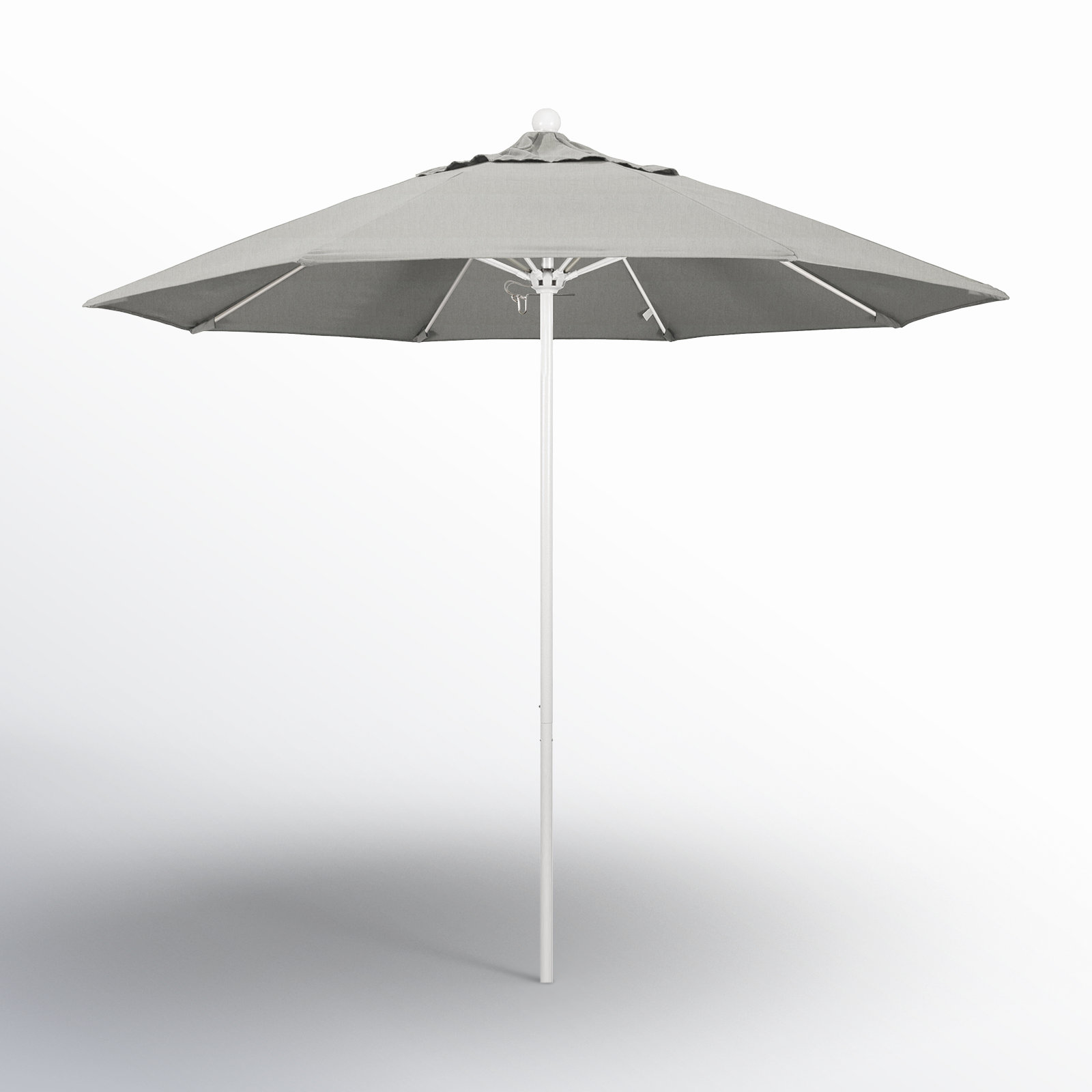 Maria 108'' Sunbrella® Outdoor Umbrella, Canvas Granite Sunbrella® Canvas, White