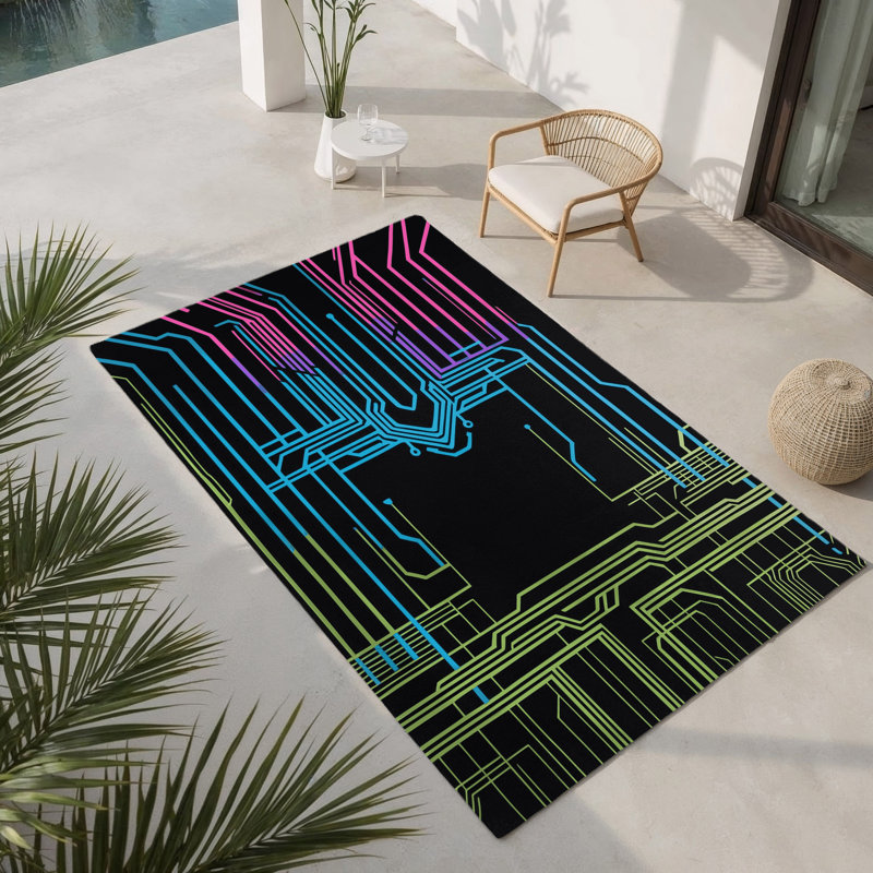 Tapis intérieur et extérieur Hyper Radiance, Rectangle 1 pi 6 po x 2 pi 6 po