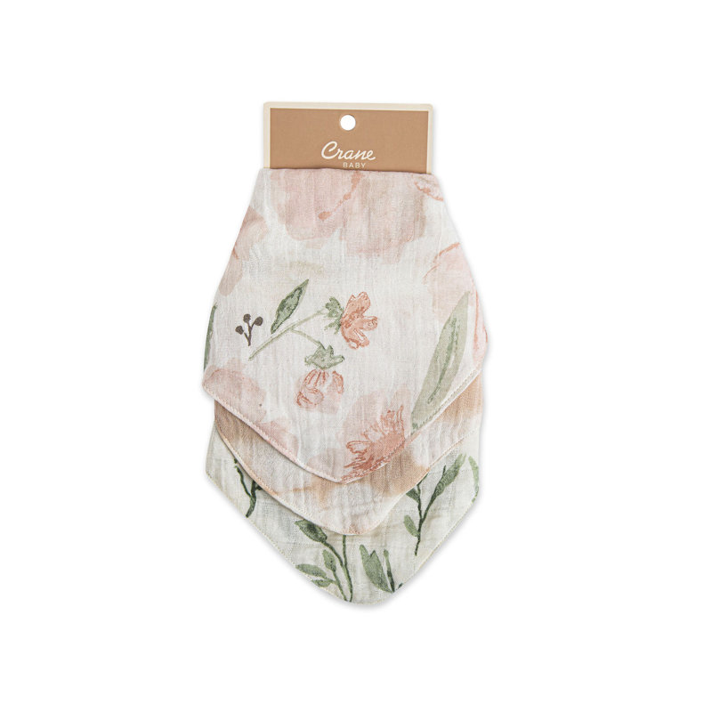 Crane Baby 3pc. Floral Bib Set - Parker Collection