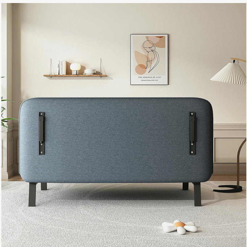 55-inch convertible chair bed, three-fold sofa bed, adjustable backrest and pillow, leisure reclining sofa, sturdy iron frame, suitable for homes and offices, comfortable sleep chair