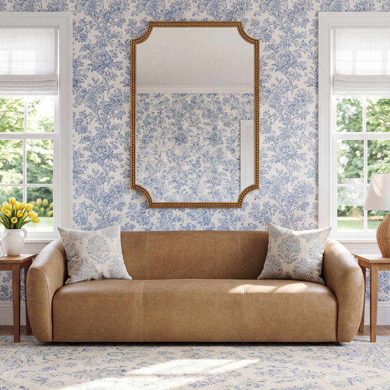 Elberson Upholstered 100 " Sofa, Palermo Drift Top Grain Leather