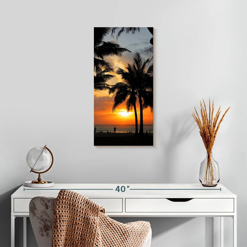Silhouettes de palmier des Caraïbes, H 24 po x l 12 po