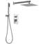 Ensemble de 2 systèmes de douche à pluie à pression équilibrée 10 "avec douchette à main et valve brute-93495571