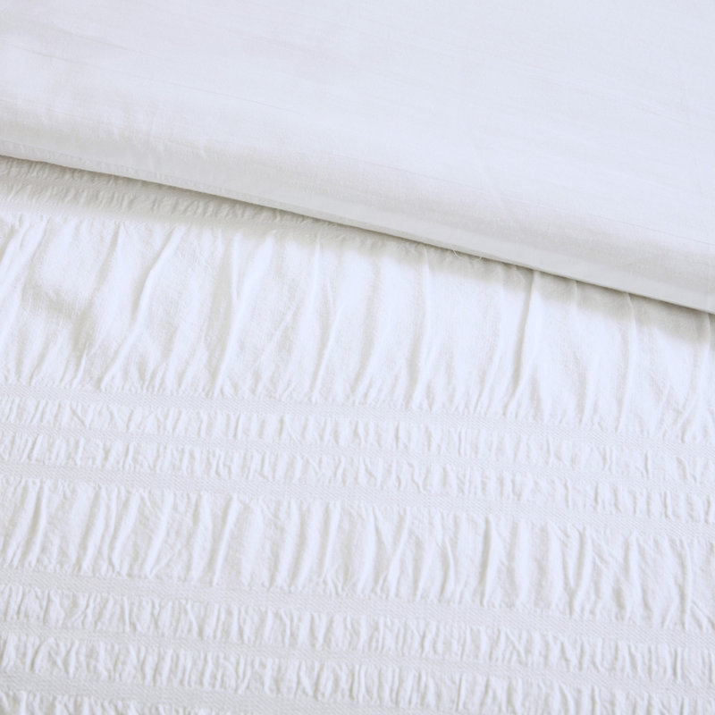 Housse de couette en coton croisé 4 pièces, double / grand, lavable à la machine luxe