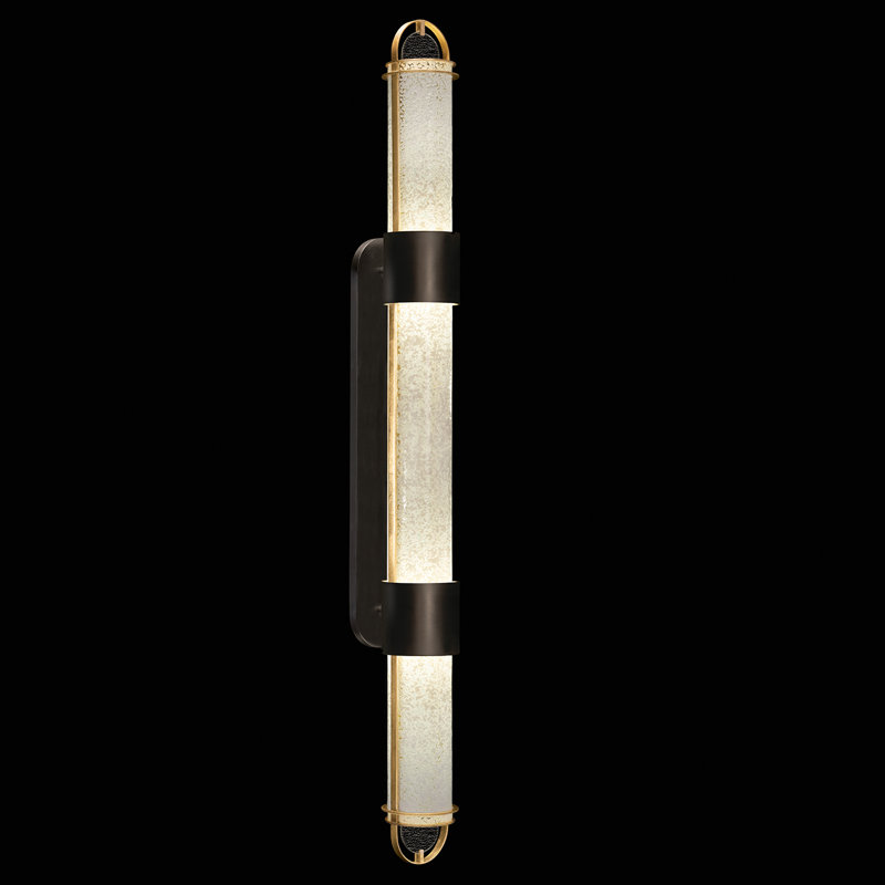Bond LED Wallchiere, White, Black/Gold
