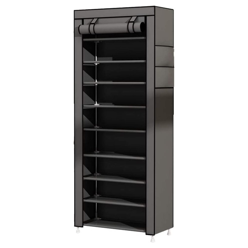 30 Pair Stackable Shoe Rack, Silver