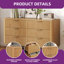  Commode 6 tiroirs avec panneau cannelé, commode de chambre-1342207240
