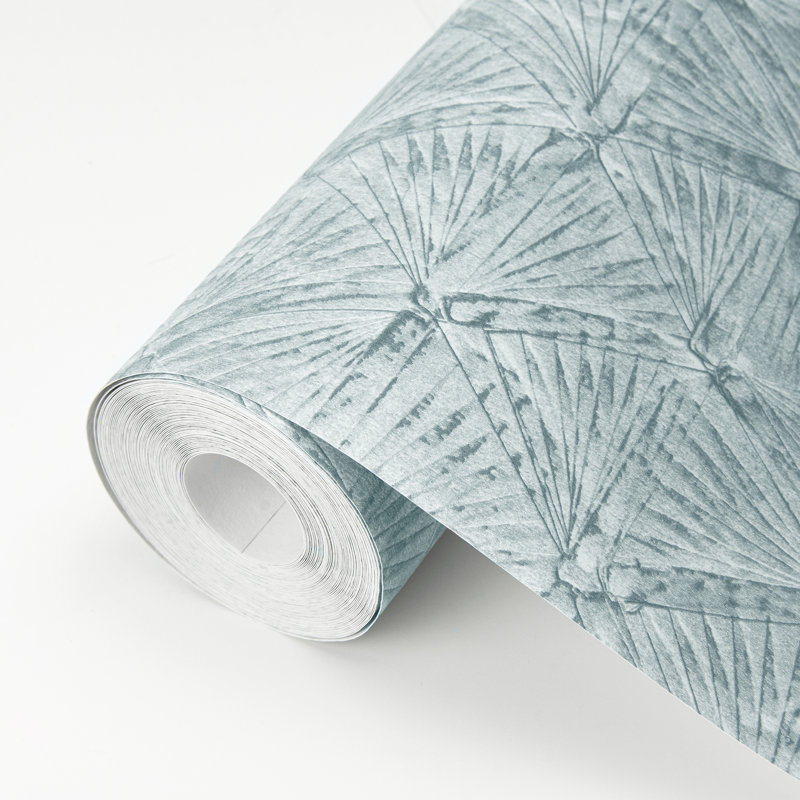 Geometric Metallic Wallpaper Roll, Slate