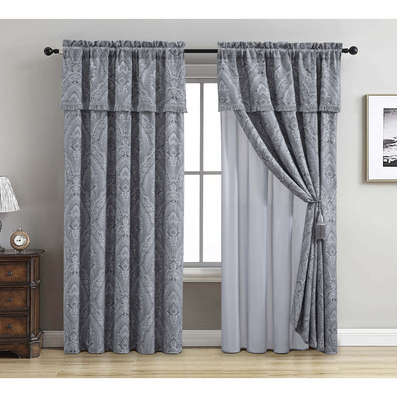 Room Darkening Curtain Pair, Gray