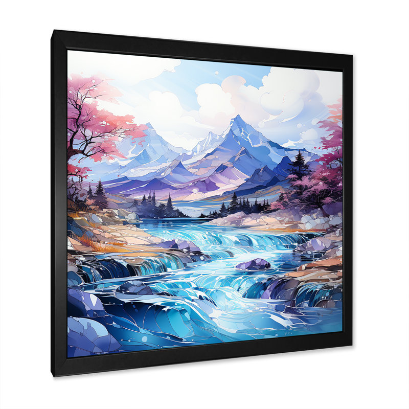 Glacier Charm In Alaska I sur impression sur toile, Cadre simple noir, H 30 po x l 30 po x P 1 po