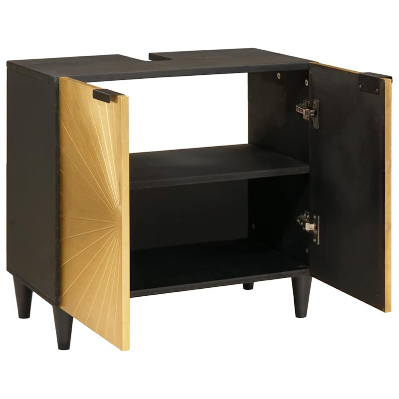 58 cm Single Bathroom Vanity Base Only in Gold