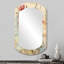 Miroir mural asymétrique moderne rose-107247270