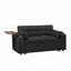 Canapé-lit chenille en tissu avec accoudoirs de rangement, port USB et table d'appoint-1128213553