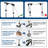 Bicycle Hoist 1-Pack, Garage Storage Bike Lift 100lb, Rubber Coated Hooks, Safe Lock