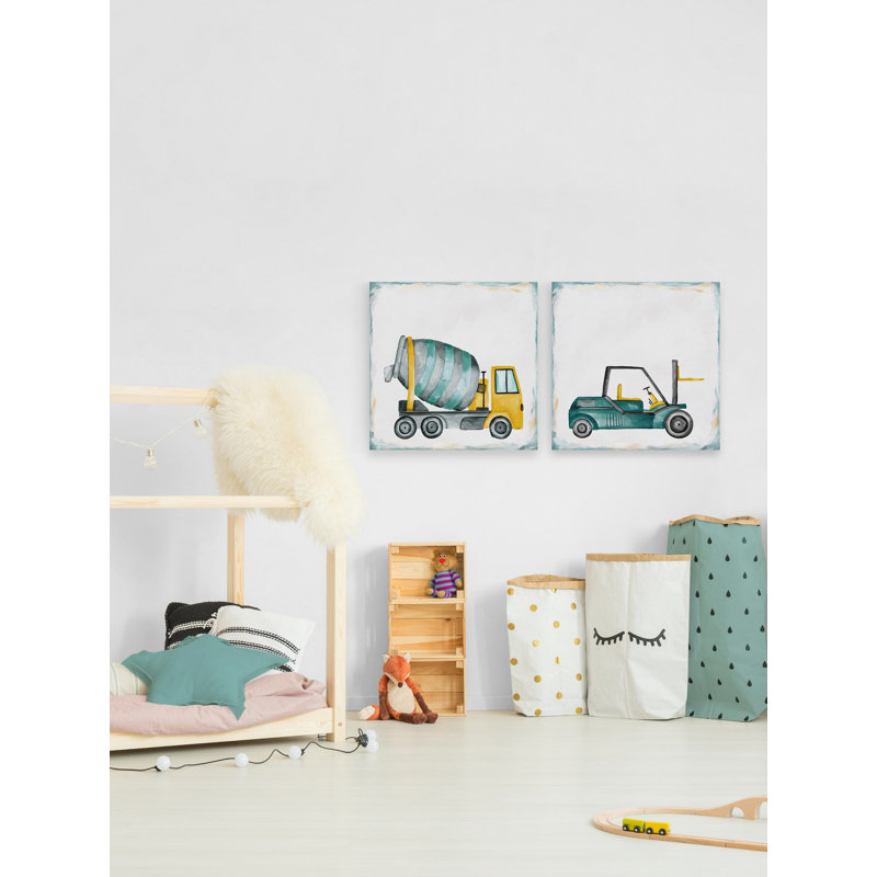 Ensemble de 2 reproductions d’art sur toile « mixer and lift »