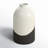 Colour Block Speckled Decorative Vase with White Top
