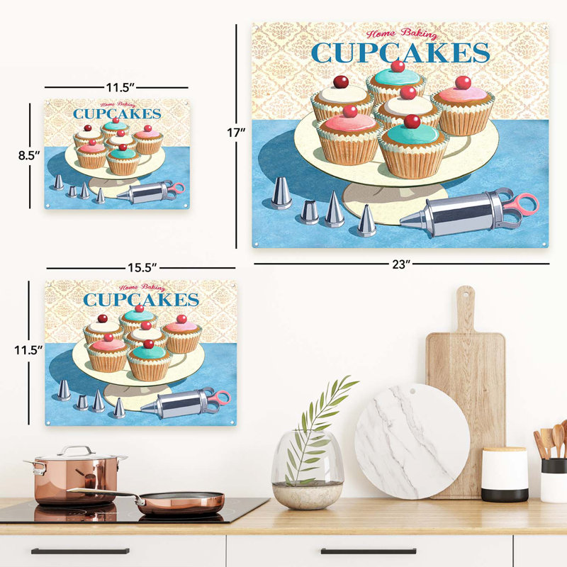Home Cuire des petits gâteaux sur impression métallique, H 8,5 po x l 11,5 po x P 0,04 po