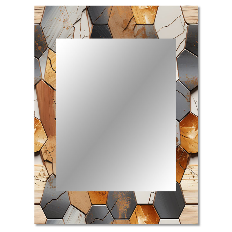 Hatsu - Bohemian Rectangular Wall Mirror, 40 po x 30 po
