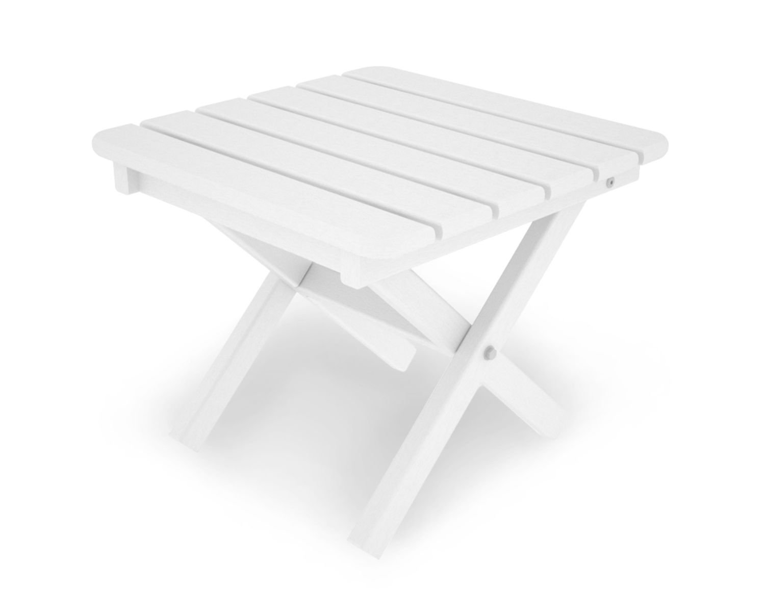 POLYWOOD® Tables 18" Patio Side Table, White