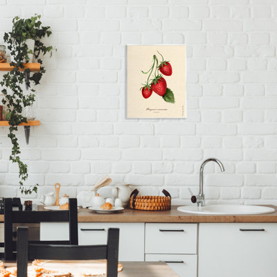 Portrait de fraise, plaque murale, conception par Danielle Murray