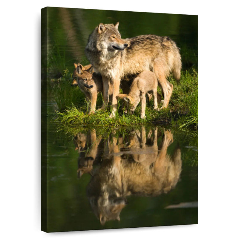 Brampt Wolves By The Lake, 36" H x 24" W