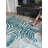 Aleksas Turquoise Metallic Zebra Cowhide Rug