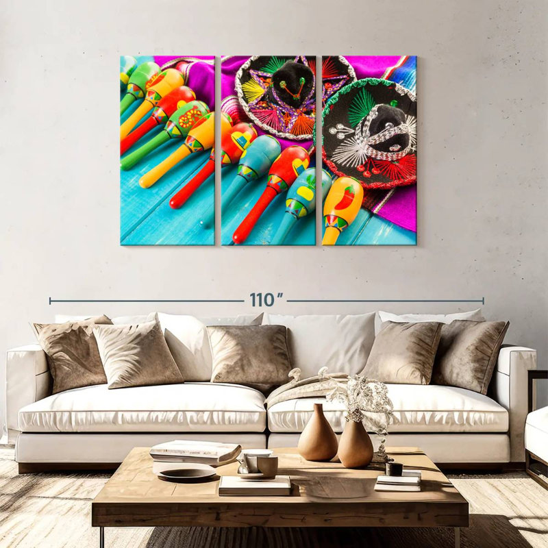 Maracas de la fête mexicaine Lelend, H 48 po x l 74 po
