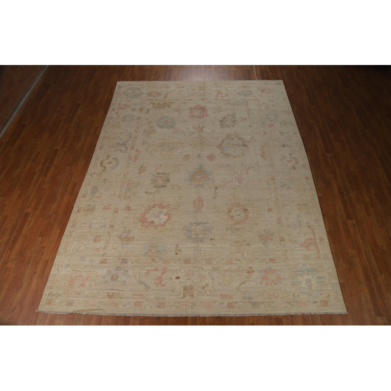 Vegetable Dye Oushak Turkish Area Rug 9x12