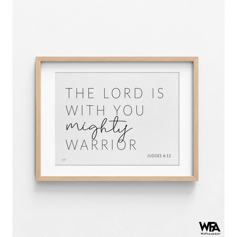 «Mighty Warrior», impression encadrée de Juges 6: 12, idée de cadeau de seigneurs Chistian Warrior, cadeau d'anniversaire de pasteur, affiche de membre de l'église, impression