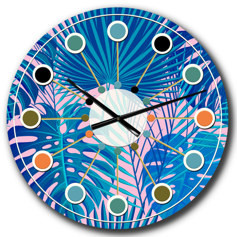 Horloge murale rétro Mid-Century, Grand
