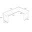 Bureau rectangulaire en bois massif brun noisette-2081888506-2081888507