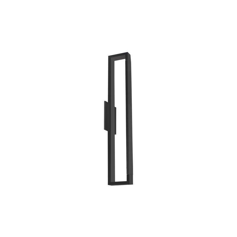Swivel LED Flush Mounted Sconce, 23.625" H x 4.375" W x 4" D, Black