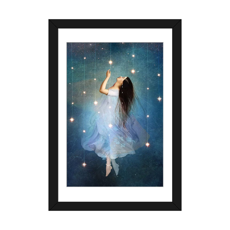 « star marin », impression sur toile tendue, Papier d'art encadré noir, Blanc, H 32 po x l 24 po x P 1 po