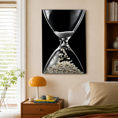 Time Is Money Hourglass Wall Art Motivational Poste