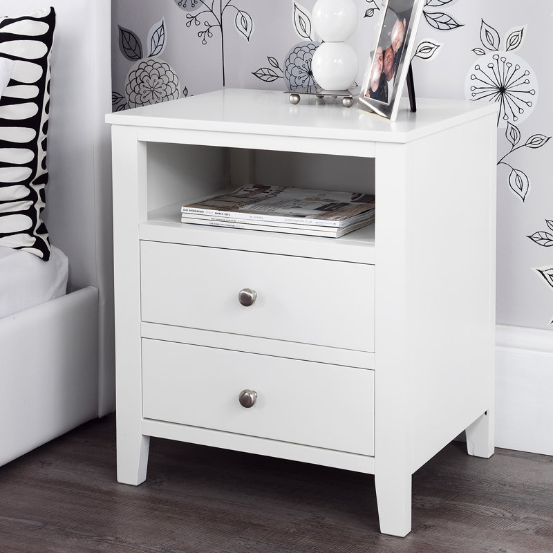 Kingsbridge 53cm W Bedside Table, White