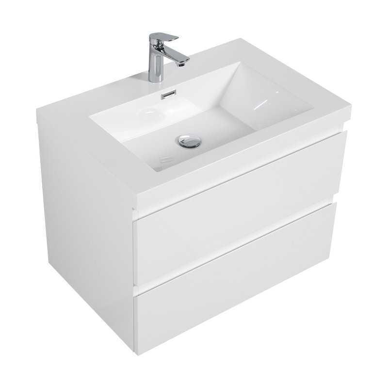 30" Floating Bathroom Vanity With Sink