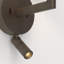 Club Reader, Bronze / Natural Brass with Rectangle 285, White Fabric-129436631-129436651