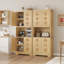 Armoire de rangement Mid Mid Modern, 72 po de hauteur avec tablette pour micro-ondes-1753171005