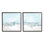 "Abstract Blue Atmospheric Landscape", ensemble de 2 impressions sur toile encadrées et giclées par June Erica Vess