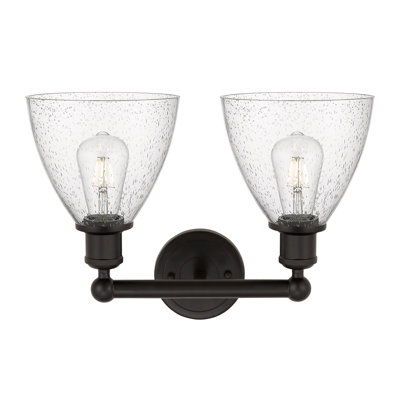 Éclairage pour meuble-lavabo en verre 2 lumières 16,5 pouces Alorah