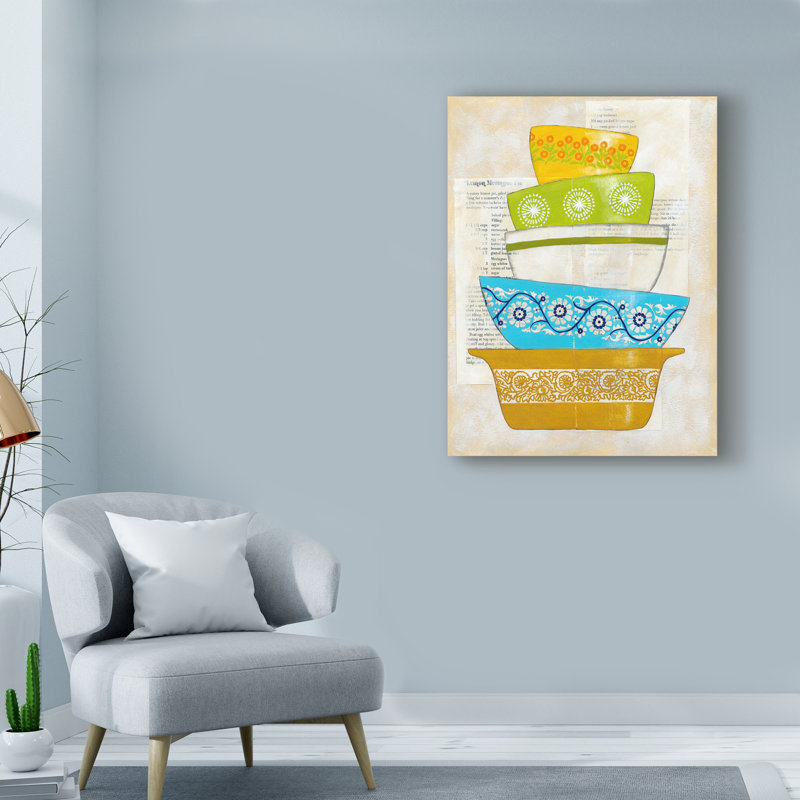 « rétro ware iv », reproduction d’impression sur toile tendue, H 24 po x l 18 po x P 2 po
